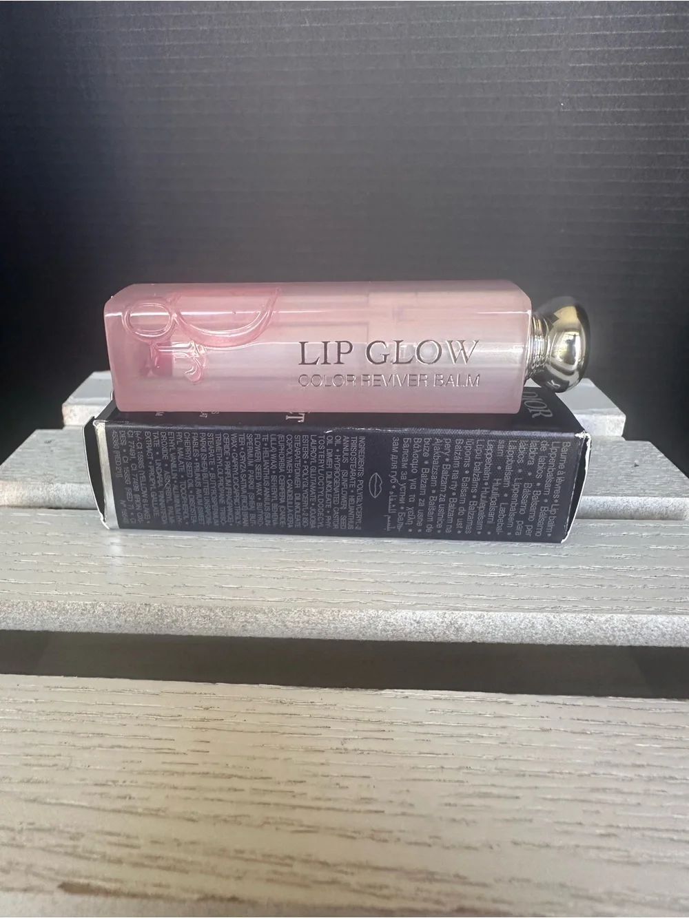 Dior Lip Glow Hydrating Balm in Sheer Pink with Silver Cap